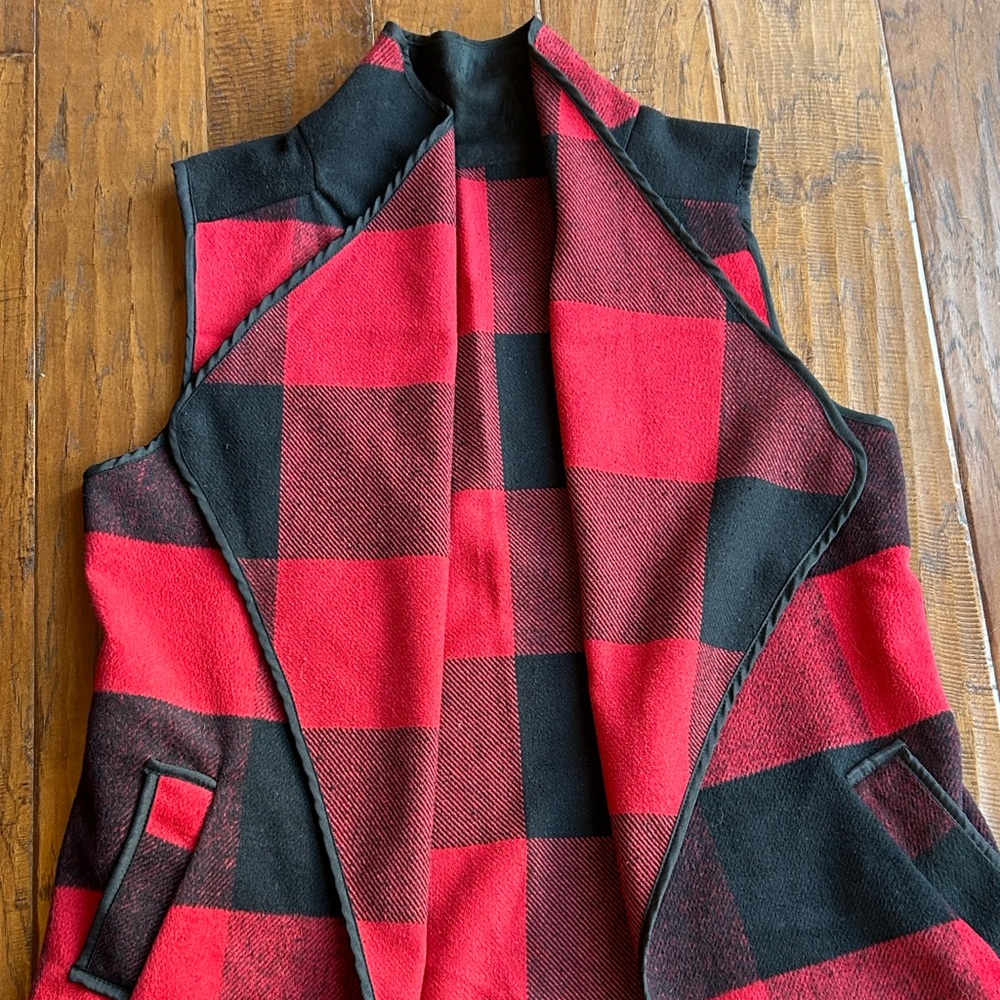 Buffalo Check Open Vest